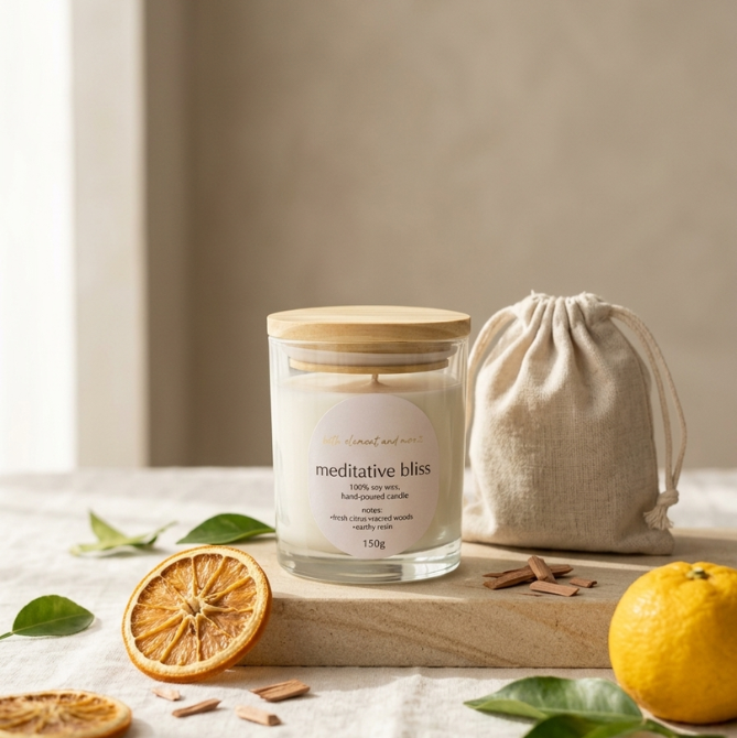 meditative bliss soy handpoured wax